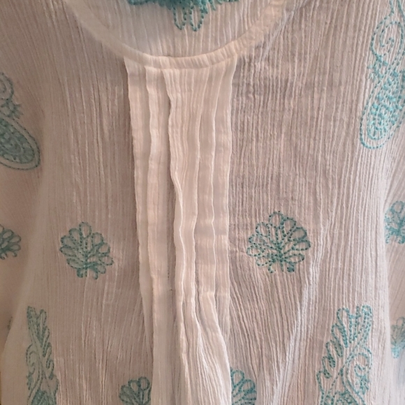 Trina Turk Embroidered Turquoise Cover Up - Picture 8 of 10